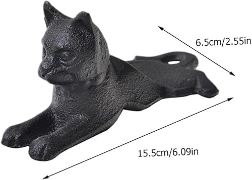 Miniatura 4 de Ciieeo Tope de puerta de gato de hierro fundido, tope de puerta de metal resistente, decoración de escritorio, tapón de puerta de hierro fundido,