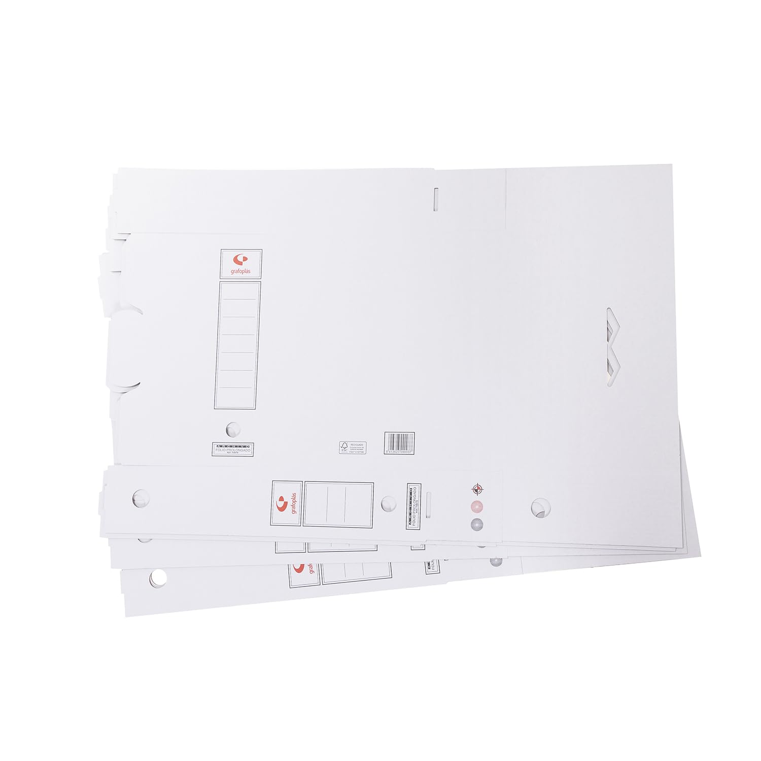 Grafoplas - Pack de 50 Cajas de Archivo Definitivo de Cartón, Tamaño Folio Prolongado, 2 Frentes para Archivo Vertical y Apaisado, Certificados FSC, 38, 5x27, 5x11, 5cm