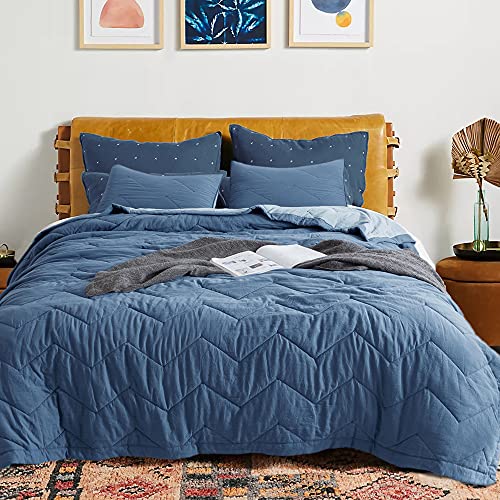 Kasentex Zig Zag Quilt Bed Set Queen Size- Lightweight All Season Reversible Ultra Soft Bedspread Bedding Set #TOP20