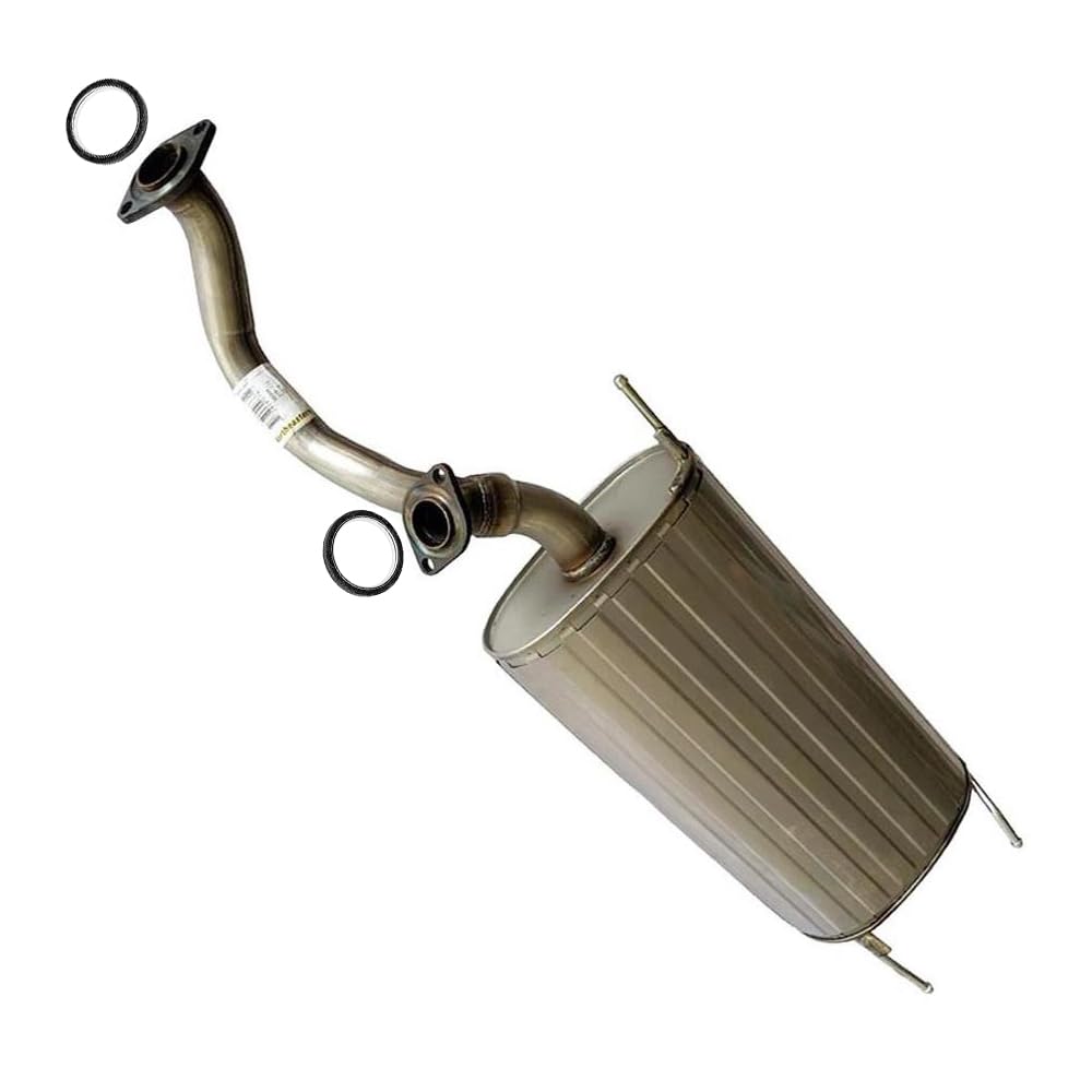 Exhaust Muffler Compatible for 1998-2007 Lexus LX470 4.7L | Stainless Steel | Northeastern Exhaust | Free Gaskets and Clamp Included | Automotive