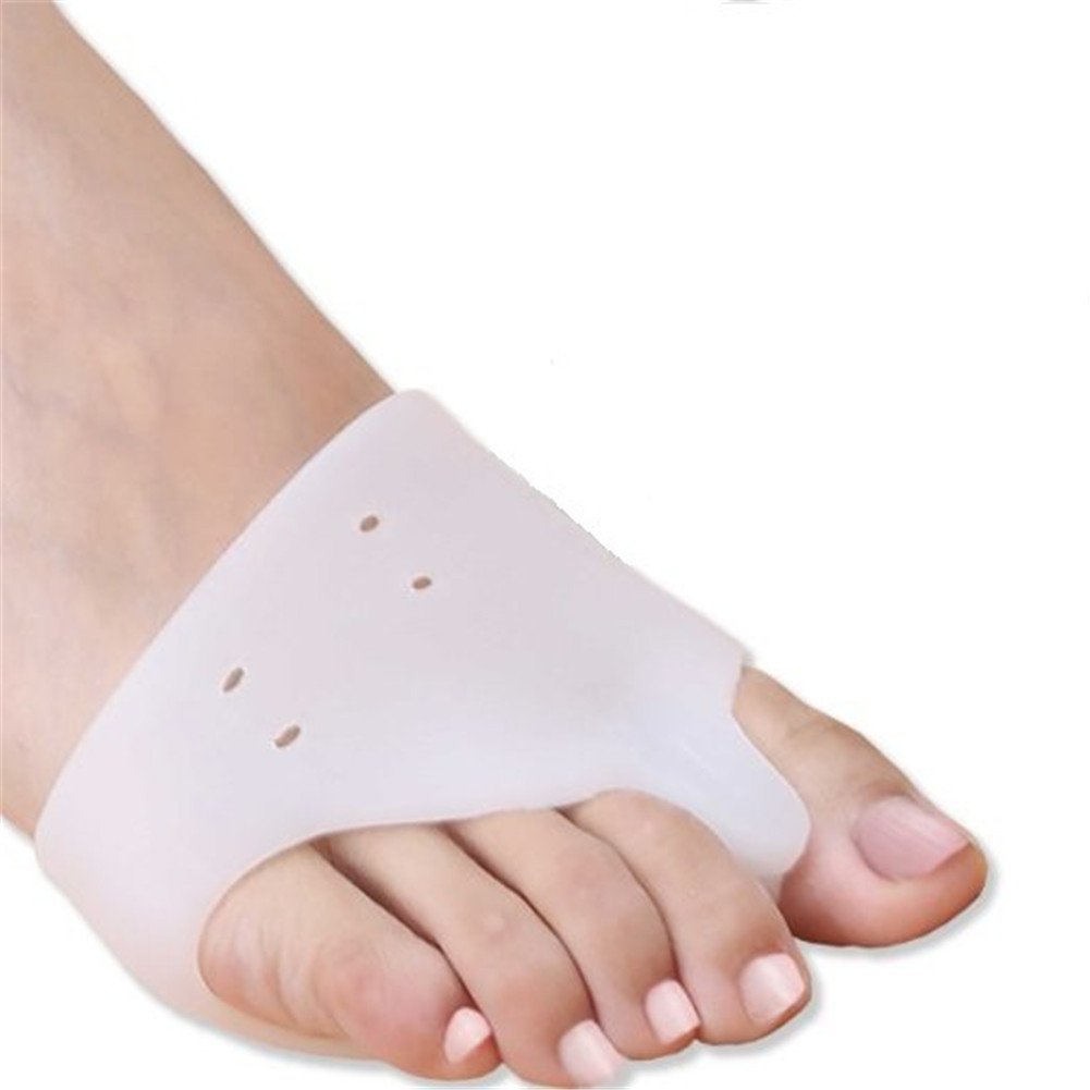 Zehenspreizer Silikon Gel Zehen Separator Set, Hallux Korrektur Zehenkorrektor für Frauen Männer, Zehenspreizer Hallux Valgus für Hammerzeh Bunion, 2 Paar Mittelfußpolster und Toe Separator Kit