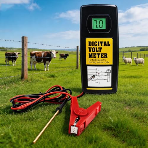 Probador de Voltaje, Probador de Cercas para Verificar el Voltaje 200-9900V Digital Probador de Valla Eléctrica con Pantalla LCD para Probar el Voltaje de Cerca Electrónica