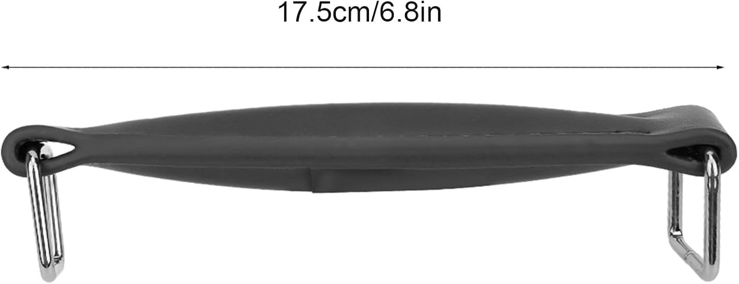 Guitar Amplifier Handle, Black PU Leather Guitar Leather Handle Guitar Amp Handle with 2. 6mm Installation Hole Distance for Guitar Amplifier