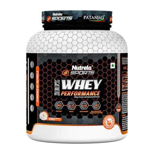 Image of NUTRELA Sports Patanjali Whey Protein 2kg with Shaker & Gripper | French Vanilla