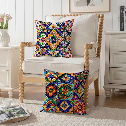 Housse coussin 70x70cm velours vintage chic et imperméable pour canapé - 4