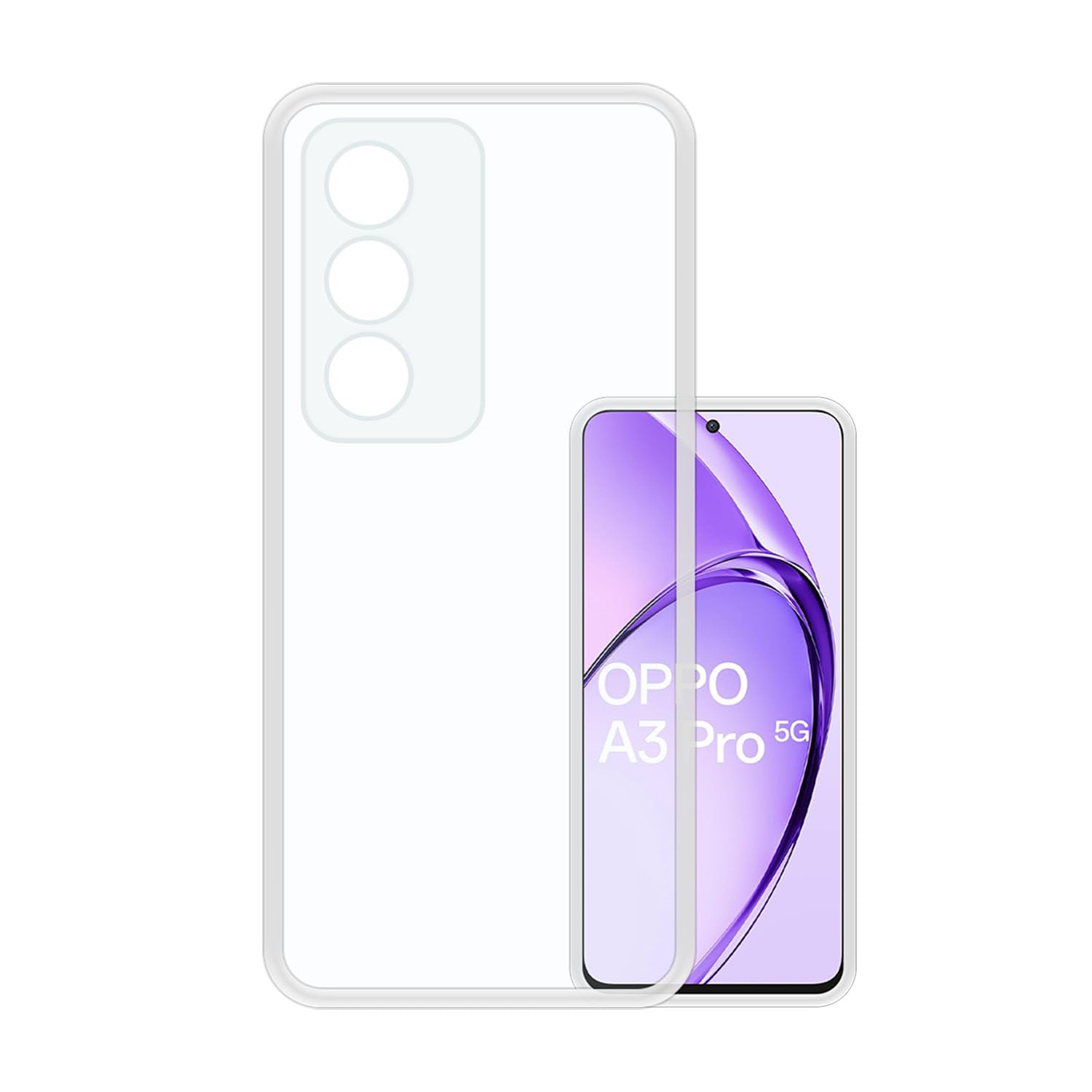 VIDO Transparent Back Case Cover for Oppo A3 Pro 5G (Soft & Flexible & Camera Protection Back Case) (B0D8JBFT7L) Amazon Price History, Amazon Price Tracker