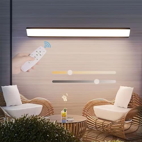 Applique murale LED 150cm en acrylique noir pour façade de villa moderne