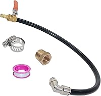 Vista 1 de Beduan Kit de ensamblaje de drenaje de tanque extendido con empuje de codo NPT de 1/4 "para conectar el accesorio Tubo de nailon de 20 pulgadas