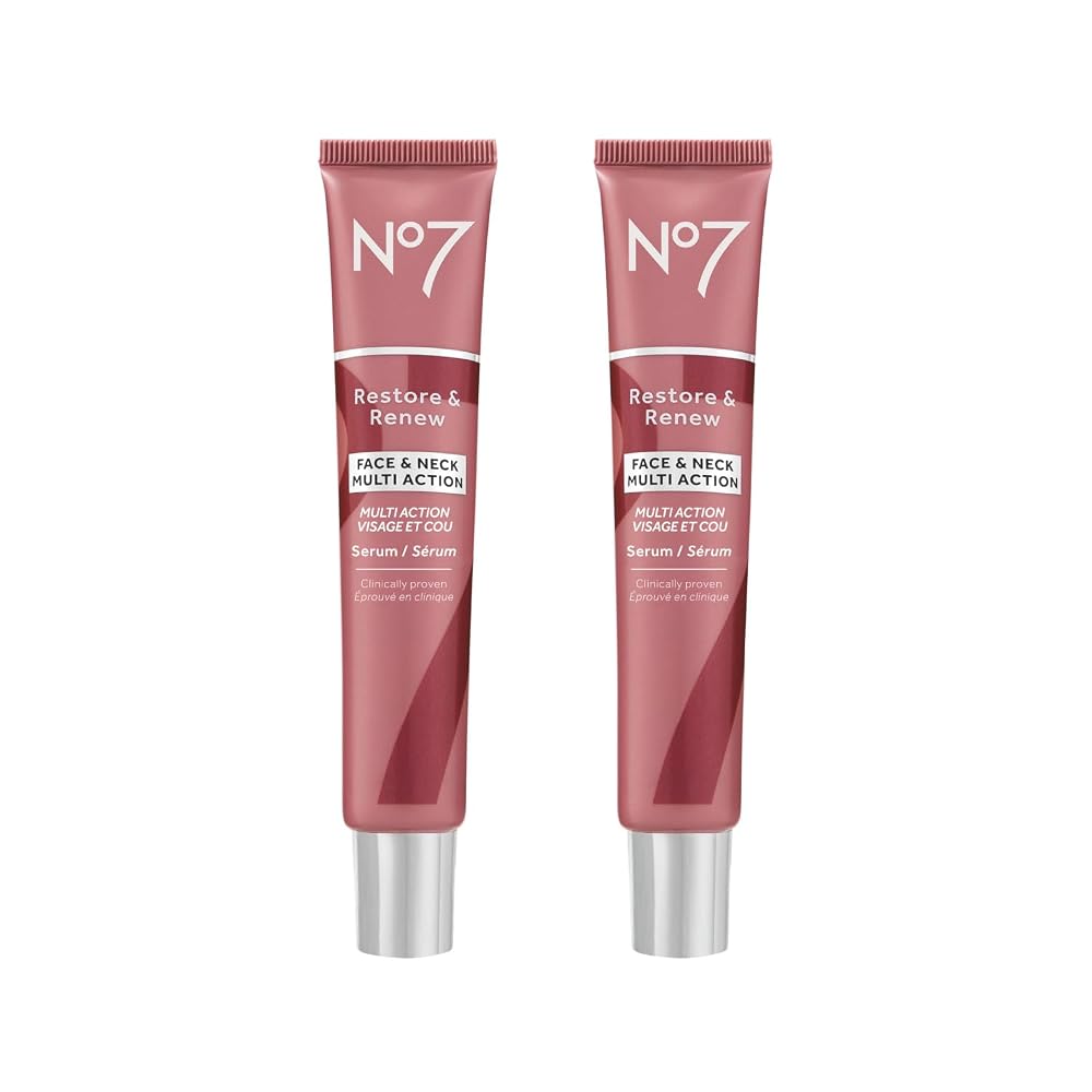 No7 Restore & Renew Face & Neck Multi-Action Serum — 2 pack