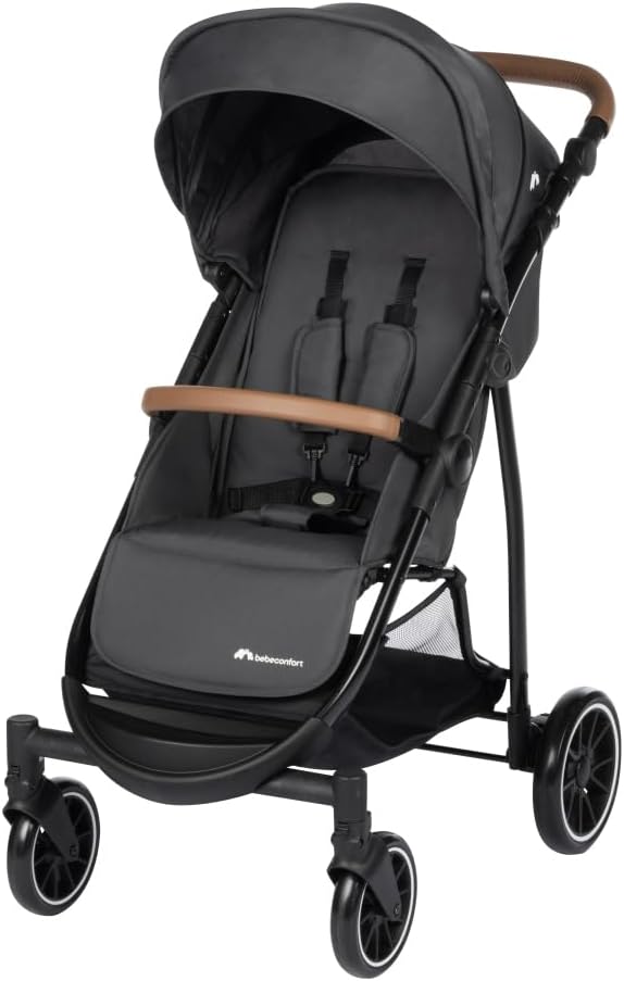 Bebeconfort Ingenious, Passeggino canna compatto, comfort con posizione sdraiata, dalla nascita ai 4 anni, fino a 22 kg, Mineral Graphite