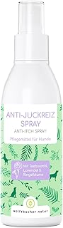 Juckreiz Spray für Hunde - Bei trockener Haut mit Juckreiz und Milben - Pflegt, unterstützt und regeneriert 100% pflanzlichen Wirkstoffe - Mit Teebaumöl und Lavendel, 200ml product image