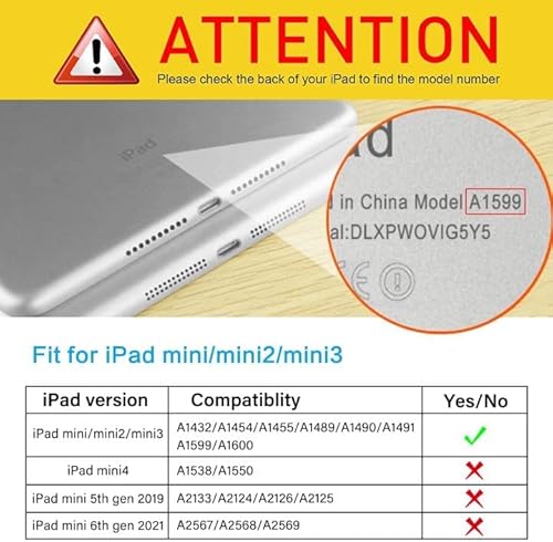 Ipad Mini 2 Case - Ipad Mini Case, Ipad Mini 3 Case Dunno Smart Cover Three Layer Heavy Duty Full Body Protective Case For Apple Ipad Mini(1,2,3),Color (Black/Navy Blue) #TOP5