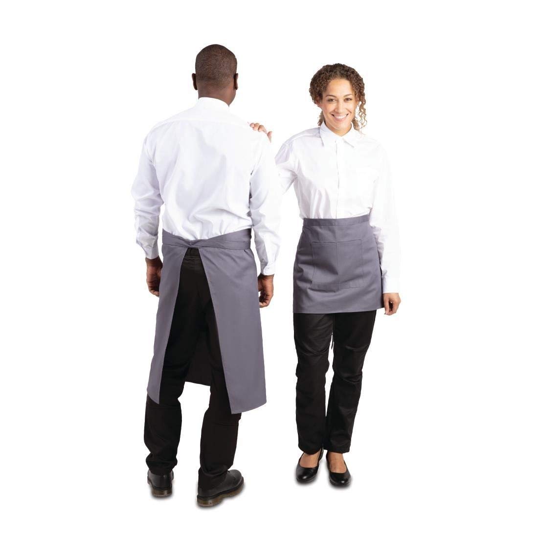 Whites Chefs Clothing B158 standardowy fartuch bistro, szary