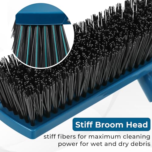 image for KalTell 16-Inch Push Broom Outdoor with Rubber Squeegee and 58