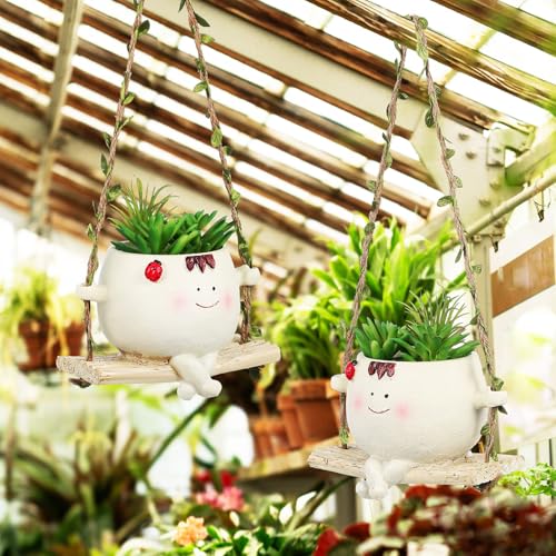 Pot à fleurs suspendu intérieur au design mignon unique