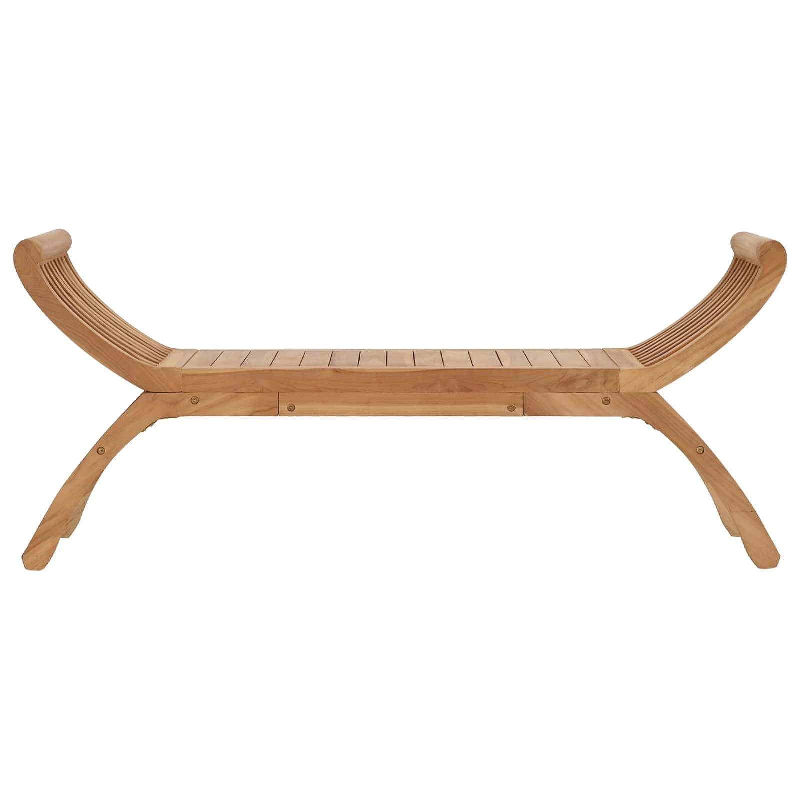 vidaXL Tuinbank 2 -Seater 126 cm Massief Teakhout Naturel