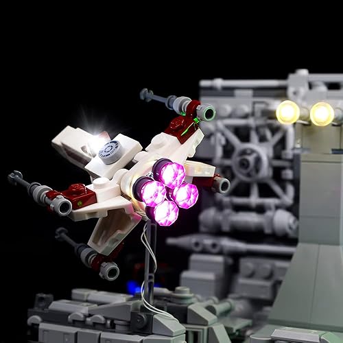 Miniatura 8 de Kyglaring Kit de iluminación LED solo juego de luces diseñado para Lego Star Wars Death Star Trench Run Diorama 75329 Kit de construcción modelo,