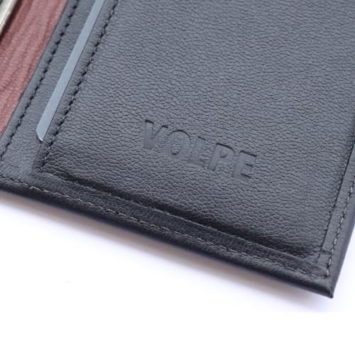 VOLPE Vertical Slim Wallet Genuine Leather For Men and Women3