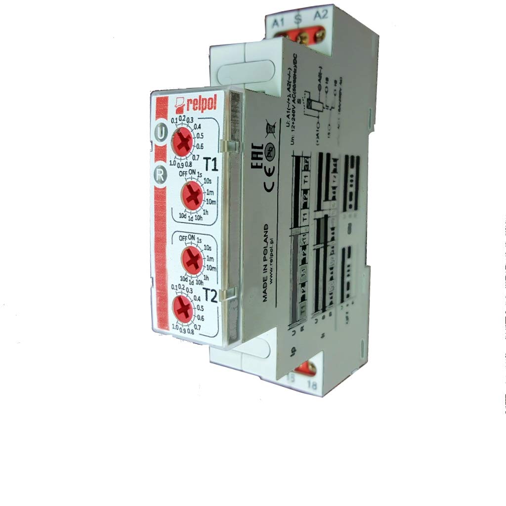 Relais de temps RPC-1ER-UNI Relpol temporisé rail DIN 24VDC 250VAC SPDT
