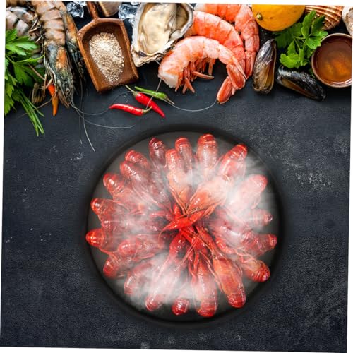Plato moderno para sushi de melamina negro de 27.2 cm miniatura 6
