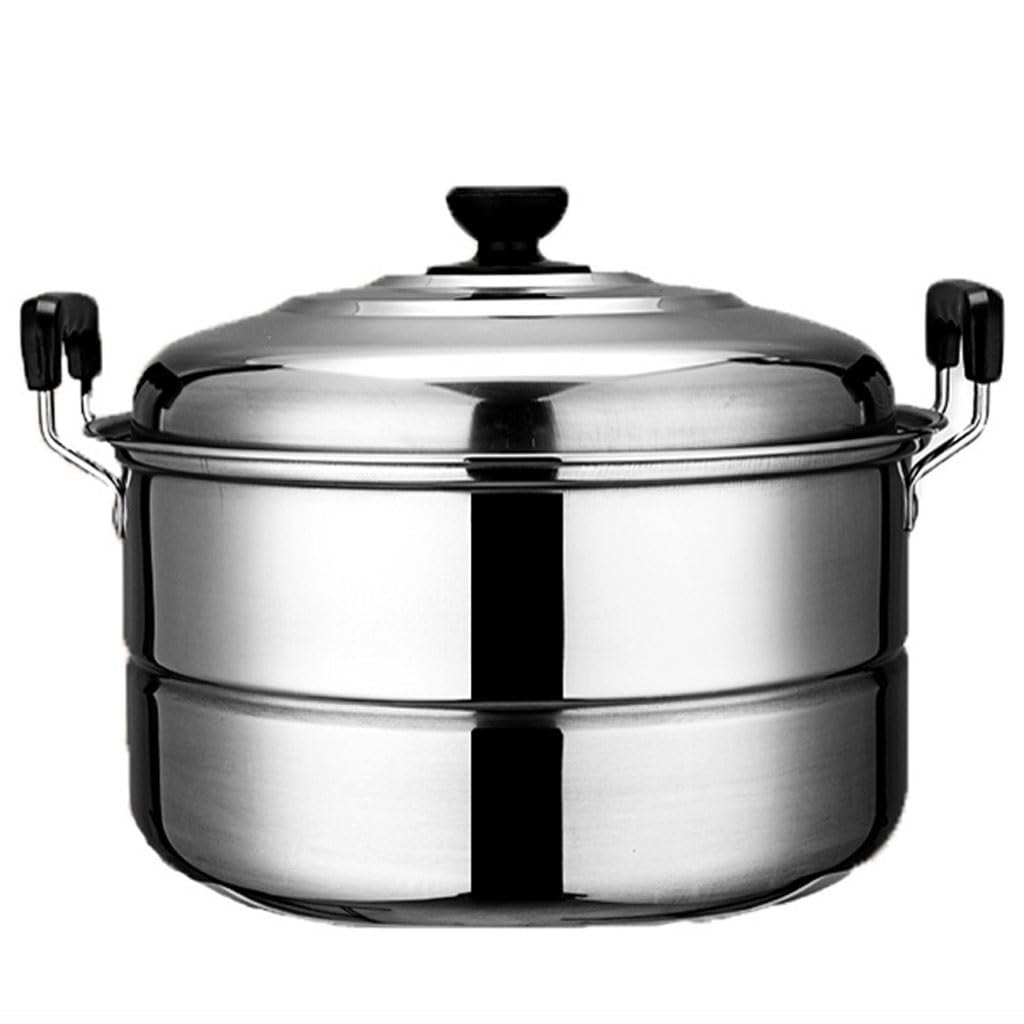 SaryEdge Thickened Stainless Steel Single-layer 1-layer Small Steamer with Bottom Soup Pot,white-Fruit peach5-25 * 15.5cm,white-Fruit peach5-25 * 15.5cm
