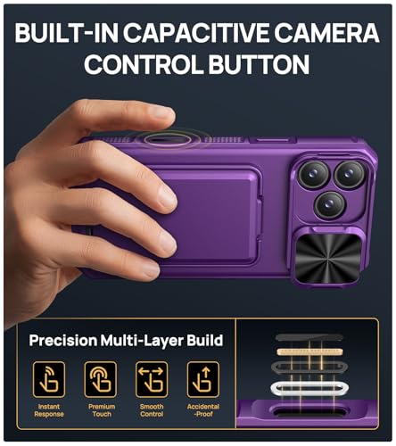 Image of SSLOTSCASE for iPhone 17 Pro Max Case with Camera Control Button, Purple