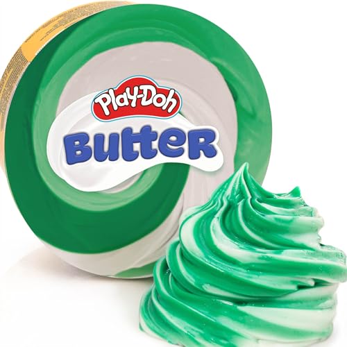 Play-Doh Scented Butter Slime for Kids Green & White Mint Chocolate Chip Ice Cream Scent Popular Toys Gifts and Party Favors