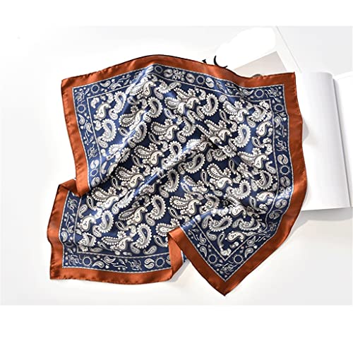 Spring and Autumn Hip Hop Men's Silk Small Square Scarf Women's All-Match Pocket Scarf Scarf Hairband Thin Scarf4