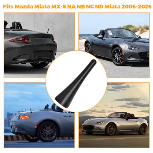 Image of 3.8 Inch Short Antennas for Mazda MX-5 Miata 2006-2026 | Antenna Replacement Car Wash-Proof Radio Antenna Truck Antenna Mazda MX-5 Miata Accessories