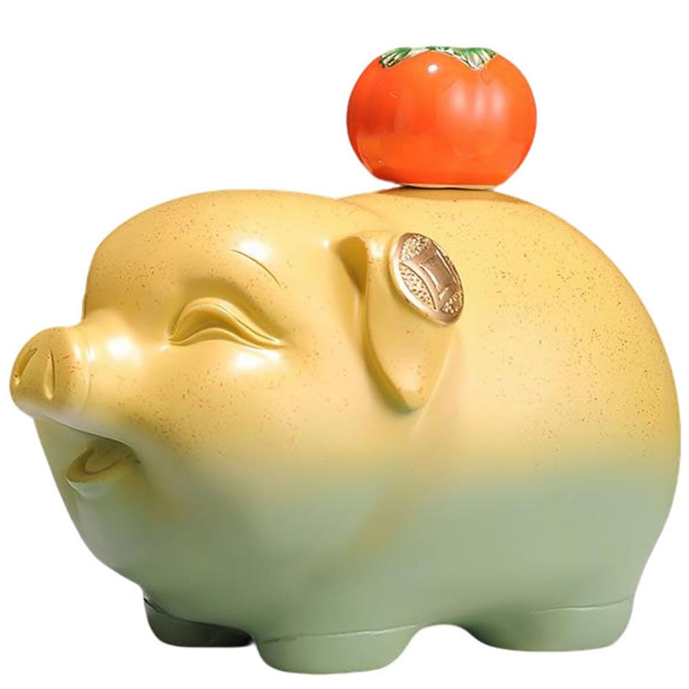 Ceramika Piggy Mini statua Rzeźba świni Retro Figurka świni Chiński zodiak Świnia Wystrój tacy Herbata Figurki zwierząt Wystrój domu Ceramika Figurka zwierzątka Wen Wan Wisiorek,21 * 10 * 19cm