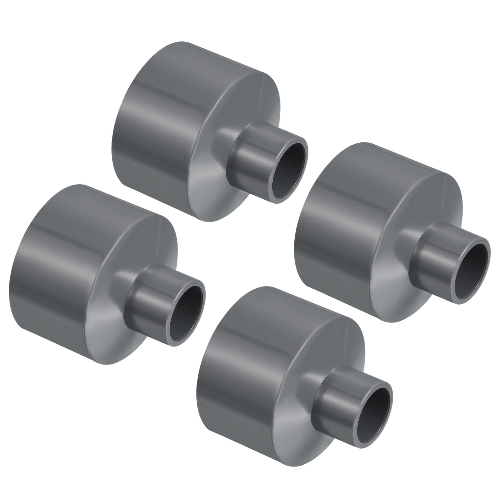 PATIKIL PVC Reductor Tubo Montaje 50x32mm, 3 Paquete Recto Acoplamiento Adaptador Conector, Gris — view 52