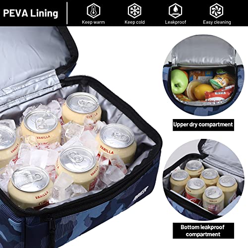 Mier Adult Lunch Box Insulated Lunch Bag Large Cooler Tote Bag For Women, Double Deck Cooler, Camouflage (Large) #TOP1