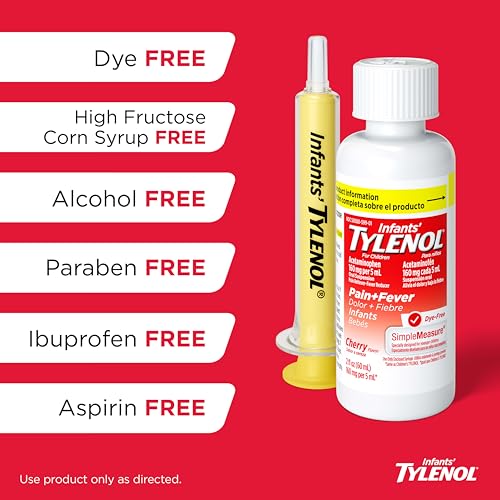 Infants' Tylenol Dye-Free Acetaminophen Oral Suspension, Cherry, 1 Fl Oz - image 3