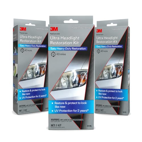 3M Ultra Headlight Restoration Kit 39195, 3 Pack (3 Kits), R...