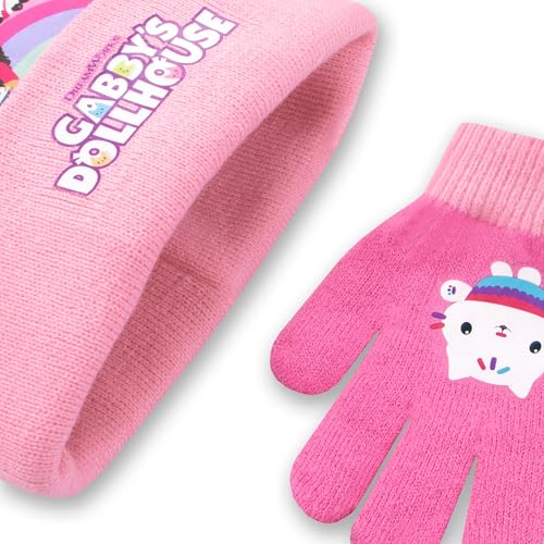 DreamWorks Gabbys Dollhouse Winter Hat Set | Girls' Winter Hats | One Size Pink4
