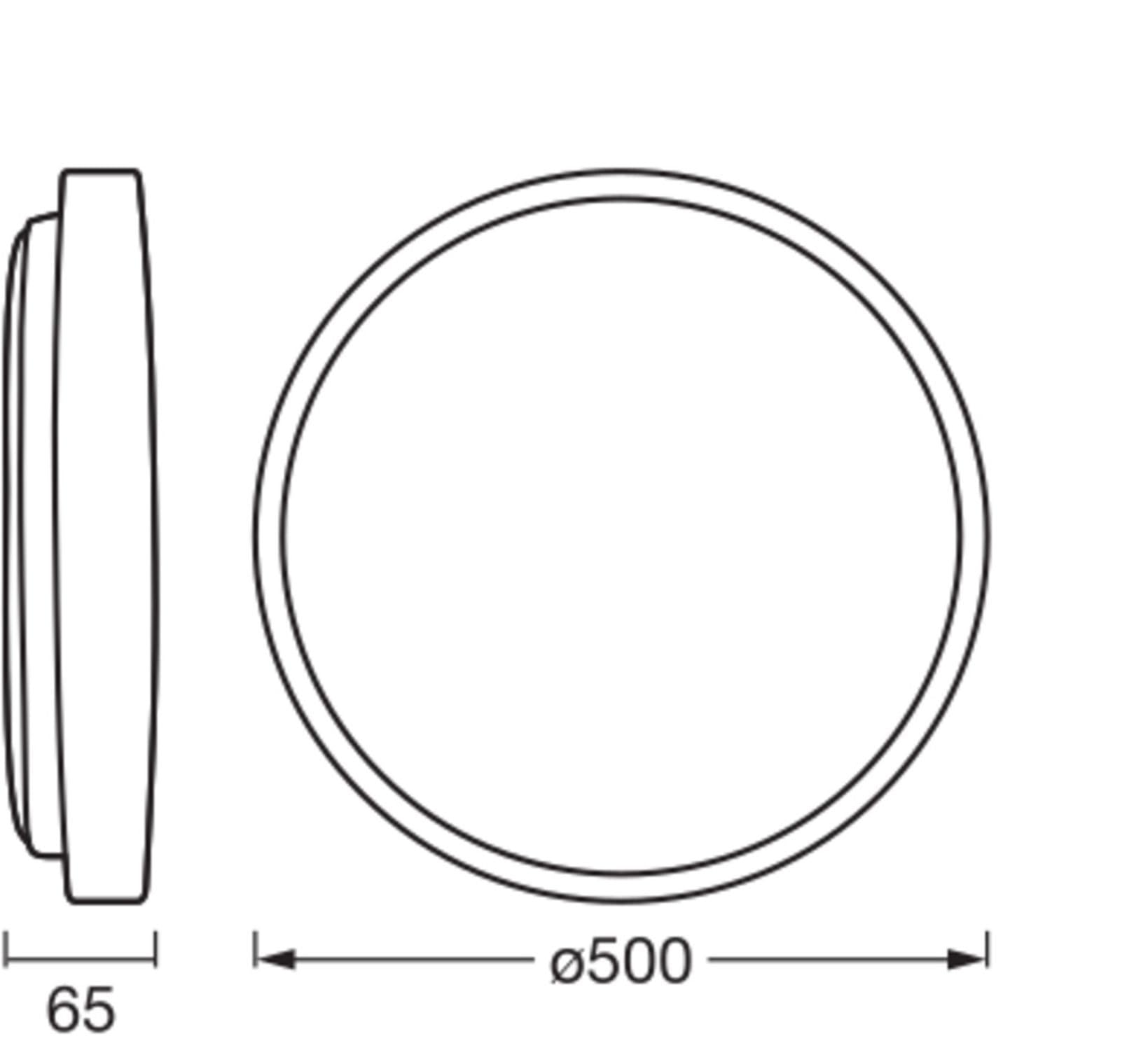 Licht-Erlebnisse LED Deckenlampe Holz Metall 3000 K Click-DIM modern gemütlich Schlafzimmer Flur Treppenhaus Büro Küche Esszimmer Ø50 cm Deckenleuchte Wohnzimmer