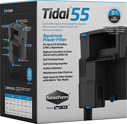 SEACHEM FILTRO TIDAL 55 1000L/H HANGON P/ATÉ 200L 127V - UN