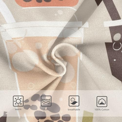 KLL Bubble Tea Pattern Toddler Boy Comfort Underwear Briefs Breathable Children Panties3