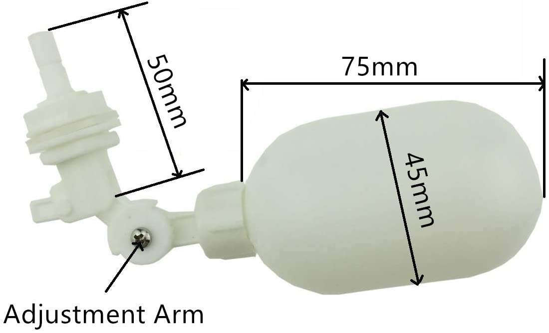 YZM 1/4 inch Tube Float Valve Kit for RO Water Reverse Osmosis System water filter Push in to Connect Pipe Hose Tube Fittings CCK tube?ball valve + Elbow + Straight +Tee+15 feet tube?