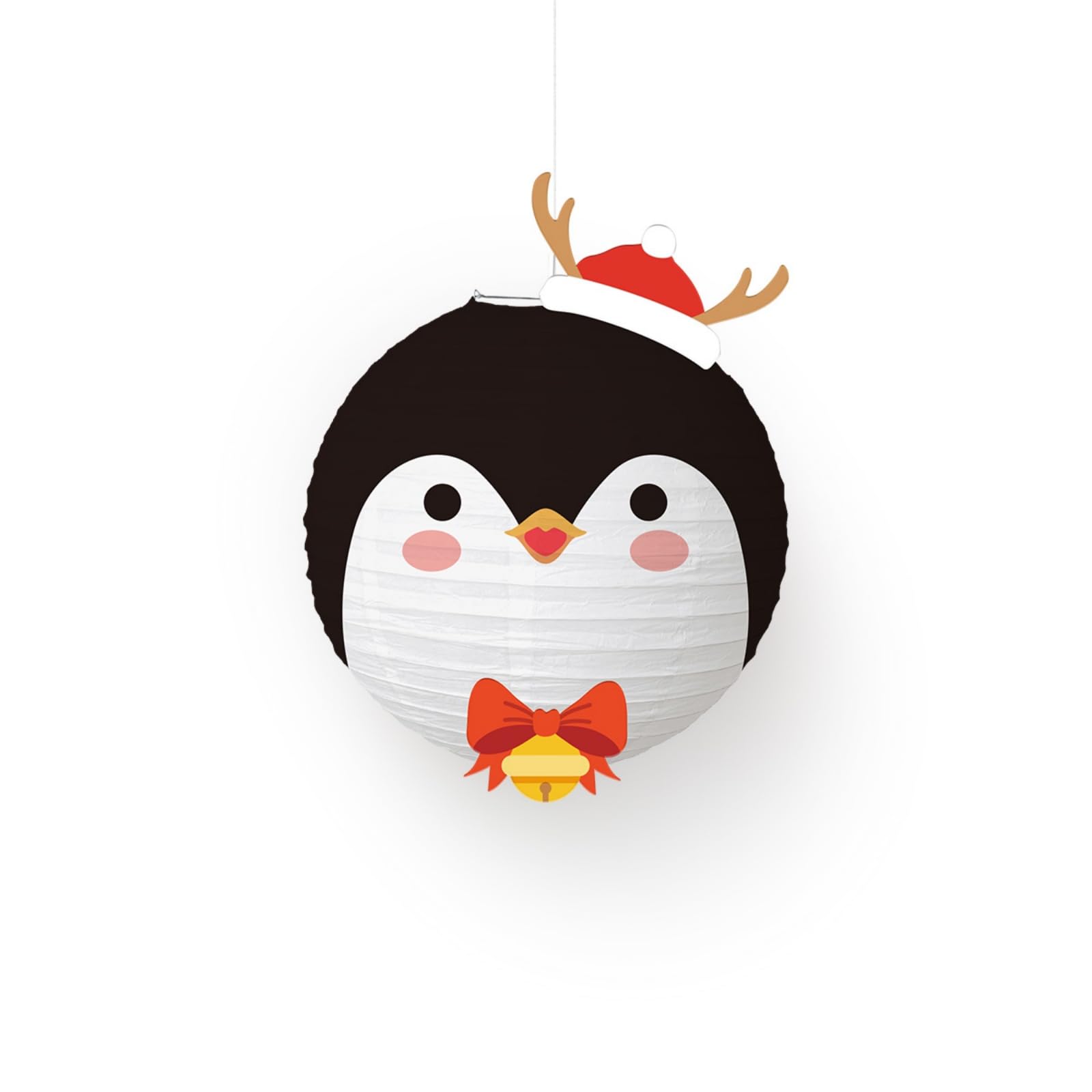 Hsioluted Festival Cartoon Design Paper Lamps Seasonal Decoration for Christmas Parties School Event Quick Setups Sturdy Recyclable Materials Holiday Paper Lamps