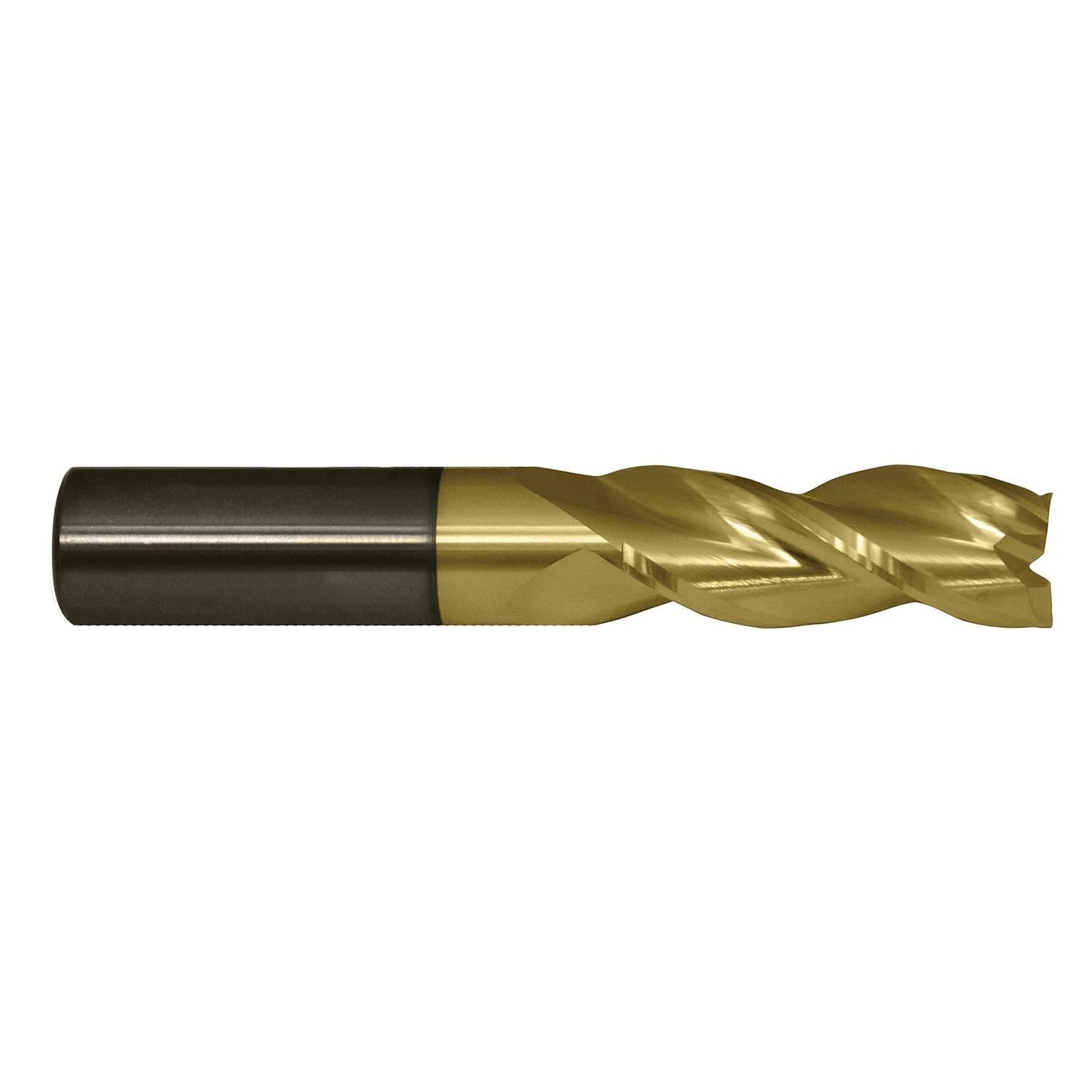 Cleveland C84152 CEM-AM3-ZN Imperial Stub Corner Radius End Mill, 1/4 in Dia Cutter, 0.015 in Corner Radius, 3/8 in Length of Cut, 3 Flutes, 1/4 in Dia Shank, 2 in OAL, Zirconium Nitride (Each)