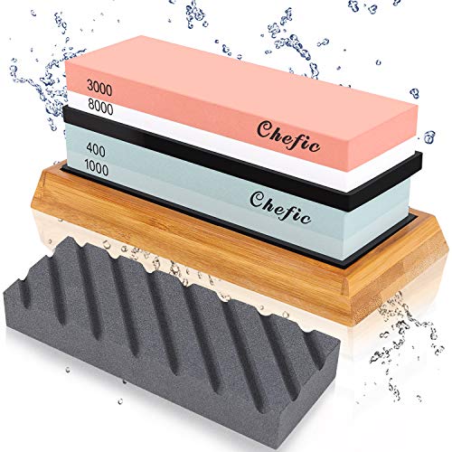 Whetstone Set Premium 2-IN-1 Sharpening Stone 3000/8000 and...
