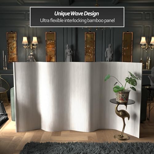 Red Lantern 4 ft. Short Bamboo Wave Screen - White by Red Lantern - Image 2