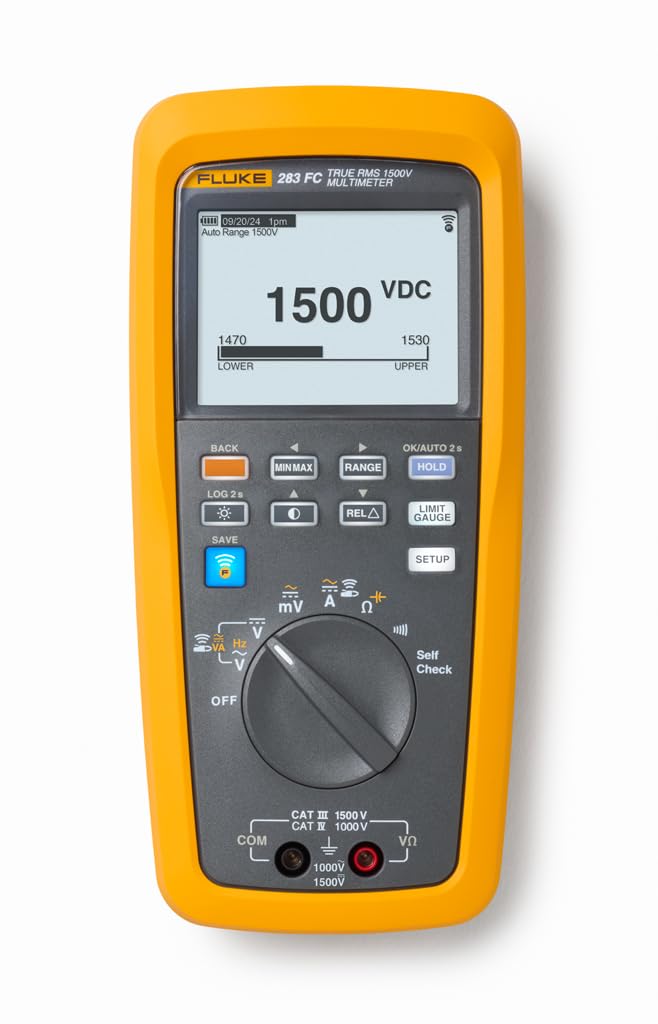 Multímetro digital Fluke 283 FC/PV para aplicaciones solares con pinza amperimétrica inalámbrica