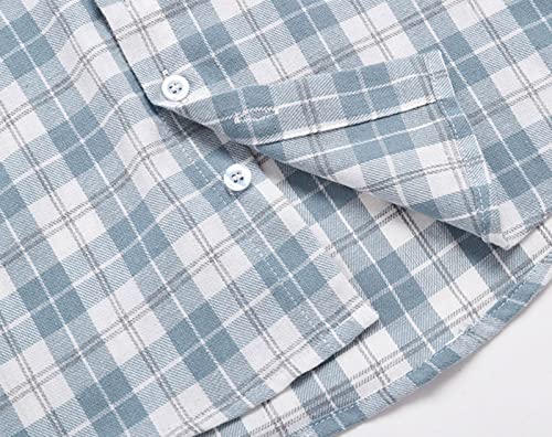 CsgrFagr Crianças Crianças Crianças Criança Bebê Meninos Meninas Manga Longa Algodão Camisa Xadrez B