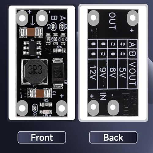 Image of Electrobot DC Boost Converter Module - Pack of 8, Multi-Function Step Up Board with 5V /8V /9V /12V Output, Ideal for DIY Projects and Electronic Applications