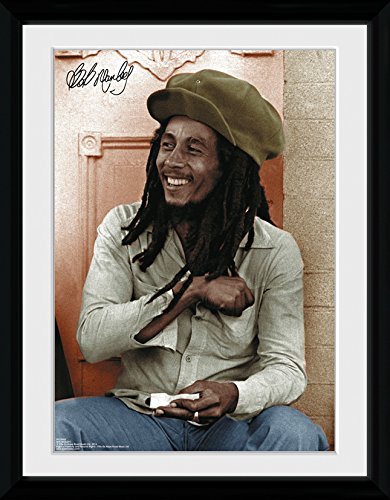 GB eye LTD, Bob Marley, Rolling, Framed Print, 30 x 40 cm, Wood, Multi-Colour