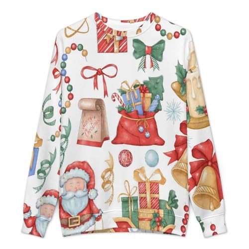 Lovely Deer Mens Sweater Crewneck Sweater Sweaters for Men Long Sleeve Pullover3