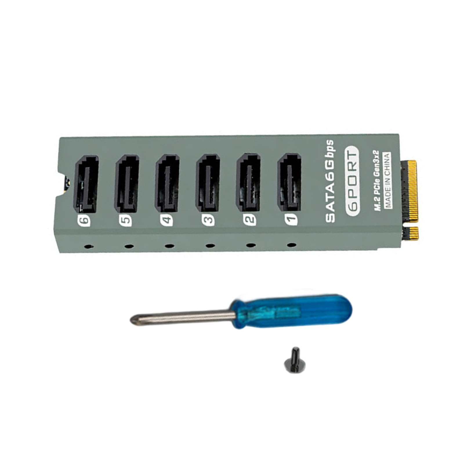 Scheda adattatore SATA6G a 6 porte a 6 porte per sistemi multipli con larghezza di banda 16Gbps migliora la capacità di archiviazione
