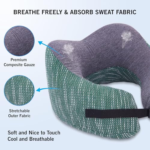 Image of Kenneth Cole Unisex U-Shaped Neck Pillow - Adjustable & Ergonomic Design Travel Pillow|Ultimate Comfort Neck Pillow Ideal for Cars, Trains, Home, Office, Long Flight|Full Surrounding & Soft Pillow